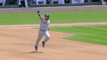 Francisco Alvarez Running Across Field Clapping GIF