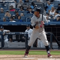 Francisco Lindor Hitting The Ball GIF