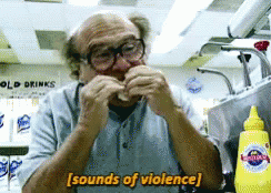Frank Reynolds Eating Violently GIF