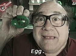 Frank Reynolds Flexing The Egg GIF
