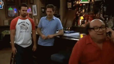 Frank Reynolds Talikng On The Phone GIF