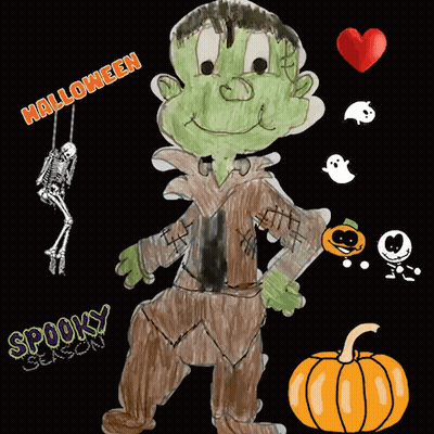 Frankenstein Halloween Spooky Season GIF