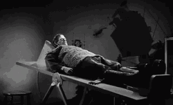 Frankenstein Waking Up Confused Vintage Clip GIF
