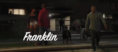 Franklin Walking Down Street
