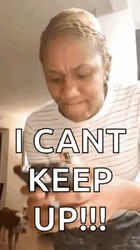 Frantic Lady Texting Can't Keep Up GIF