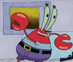 Frantic Mr Krabs Bowing Up And Down GIF