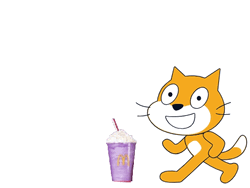 Frantic Scratch Cat Running Around GIF