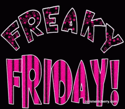 Freaky Friday Flashing Word Mobile Text GIF