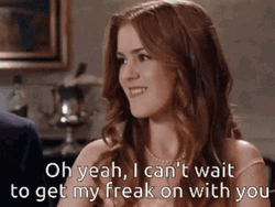 Freaky Isla Fisher Excited Reaction GIF