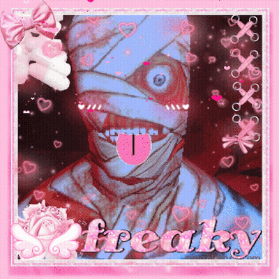 Freaky Mummy With Pink Tongue GIF
