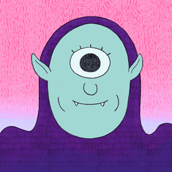Freaky One Eyed Monster Loop GIF