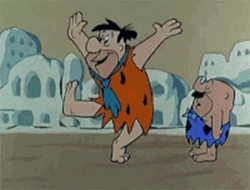 Fred Flintstone Cartwheel GIF