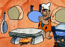 Fred Flintstone Cooking GIF