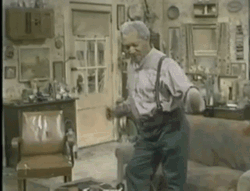 Fred Sanford Wiggle Jiggle Dance GIF