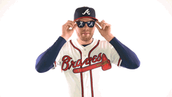 Freddie Freeman Checking Out GIF
