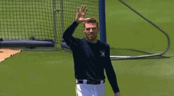 Freddie Freeman Waving Hi To Audience GIF