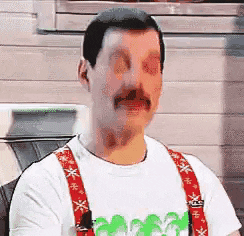 Freddie Mercury Looking Up GIF