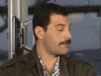 Freddie Mercury Sassy Look Side Eye GIF