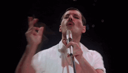 Freddie Mercury Singing Acoustic GIF