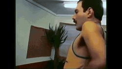 Freddie Mercury Stretching GIF