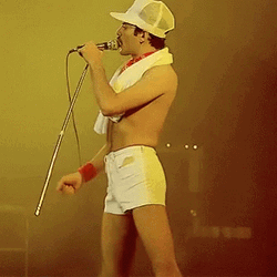 Freddie Mercury Wearing White Short GIF