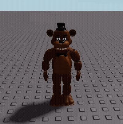 Freddy Fazbear Standing on Gray Tiled Floor
