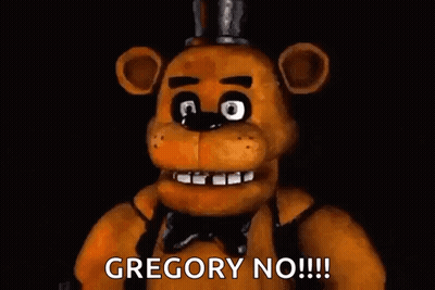 Freddy Fazbear With Braces Says Gregory No GIF