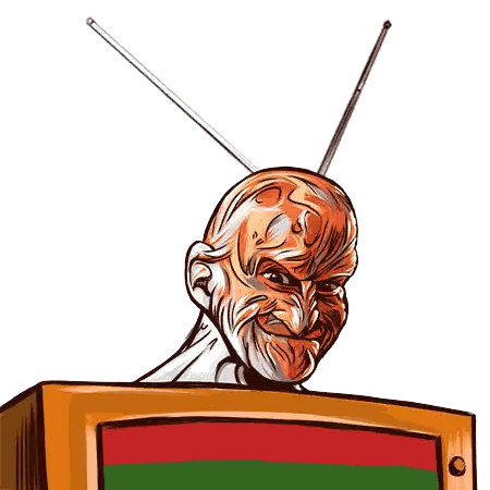 Freddy Krueger Behind TV Sticker