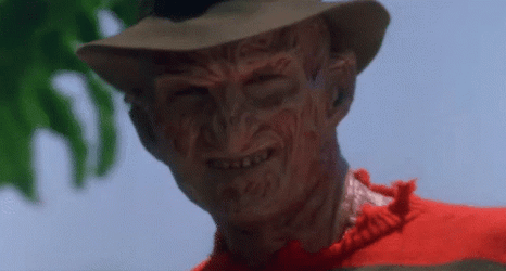 Freddy Krueger Putting Sunglasses GIF