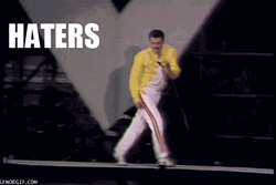 Freddy Mercury Performing Haters GIF