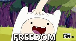 Free At Last Freedom Finn The Human Hair GIF