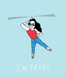 Free At Last I'm Free Girl Helicopter GIF