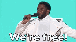 Free At Last We're Free Diddy GIF