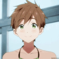 Free Cute Anime Boy Makoto Tachibana Sweet Smile GIF 