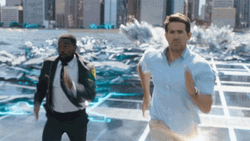Free Guy Movie Ryan Reynolds Running GIF