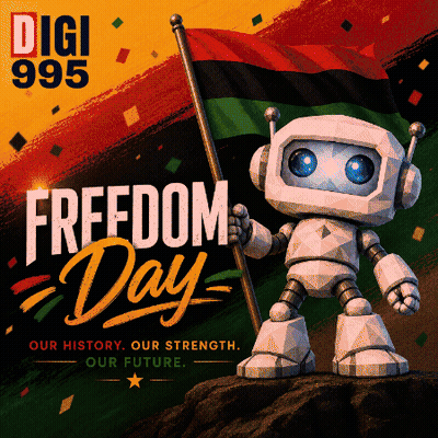 Freedom Day Robot GIF