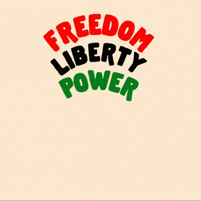 Freedom Liberty Power Poster With Two Fists GIF