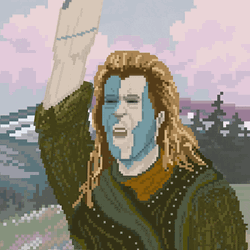 Freedom Pixelated Man GIF