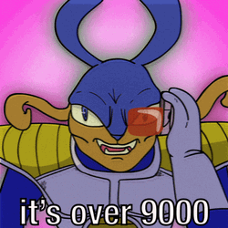 Freeza Dresses Up Vegeta It's Over 9000 GIF