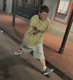 Freeze Man While Walking On Street GIF