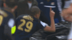 French Footballer Kylian Mbappe Running Knee Slide Pose  GIF