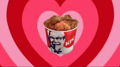 French Fries And Chicken Tender Dipped In Mustard GIF