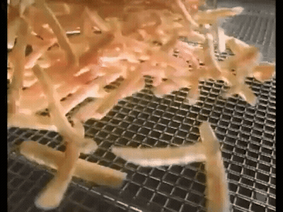 French Fries Cooking On Wire Mesh GIF