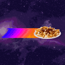 French Fries Flying In Space