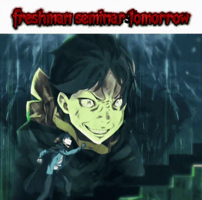 Freshman Seminar Man With Green Face GIF