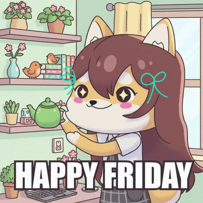Fri Yay Poster With Cartoon Character GIF