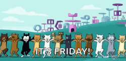 Friday Cat Animated Dance GIF