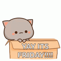 Friday Cat Qubi Stickers In A Box GIF