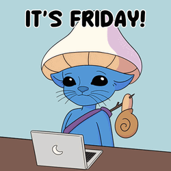 Friday Cat Smurf Cats Throwing Papers GIF