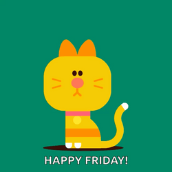 Friday Cat Yawning Animated GIF